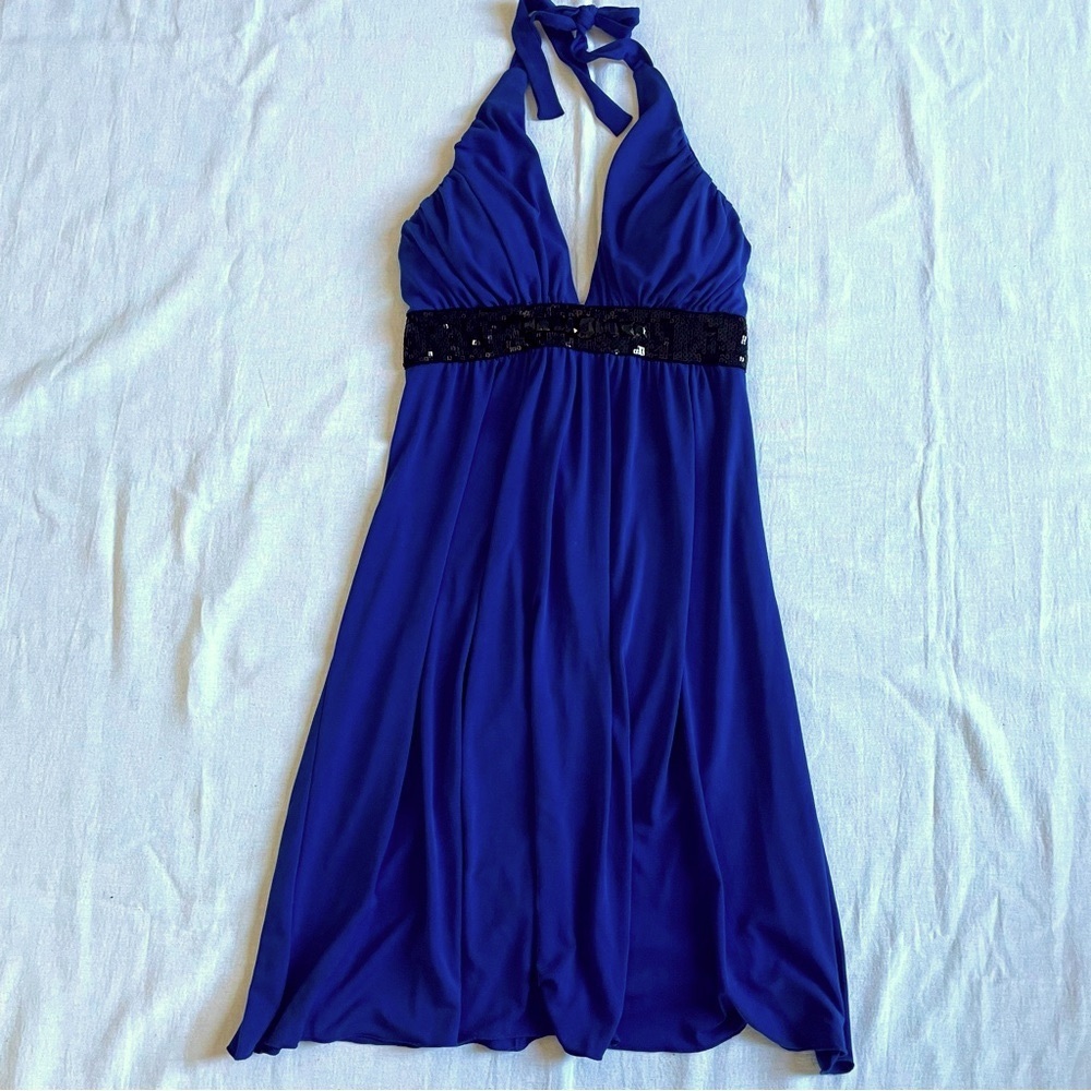 My Michelle Sequin Halter Dress NWT